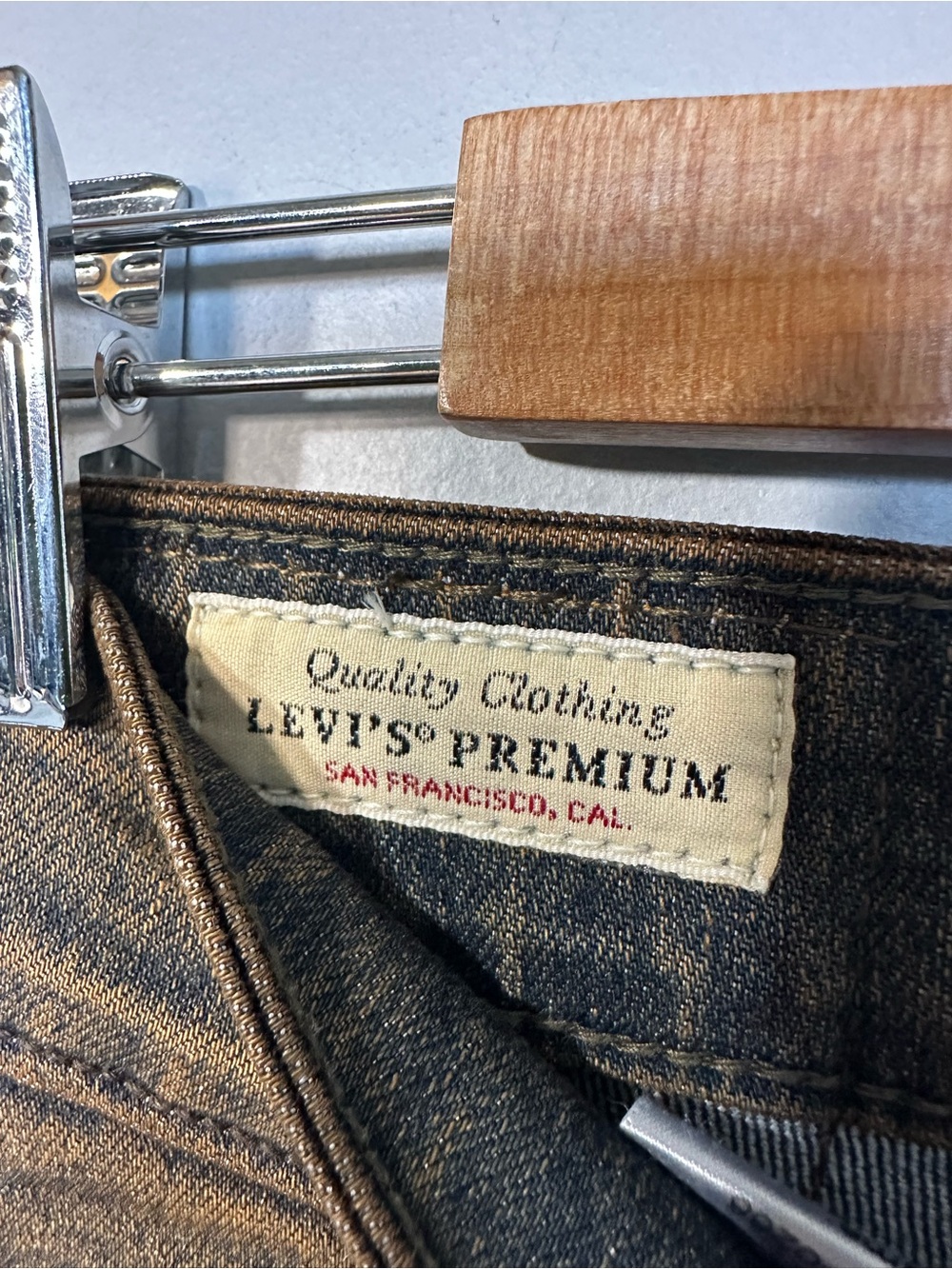 🆕 LEVI’s 725 RARE High Rise Bootcut Jean/Denim in Ranchera Straw - Picture 7 of 10
